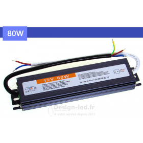 Alimentation LED 80W 12VDC 6.7A IP67 110-250V slim, dla A1391