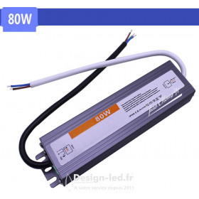 Alimentation LED 80W 24V DC 3.4A IP67 slim, dla A2025