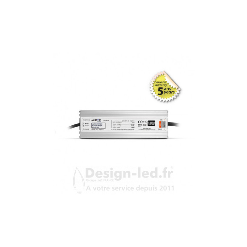 https://design-led.fr/ Alimentation pour LED 200W - 24V DC - IP67 - GARANTIE 5 ANS 97,50 € 97,50 € 100476