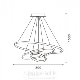 https://design-led.fr/ Lampe Suspendue Tringhs noir 4 anneaux120w CTT dimmable par télécommande 346,32 € 346,32 € A2587
