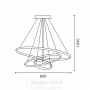 Lampe Suspendue Tringhs noir 4 rond 55w CTT dimmable par télécommande, dla A2587 Design-LED 288,60 € Luminaire suspendu