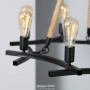 Lampe Suspendue Buibui 8 X E27 noir & corde, dla C142942 Design-LED 177,80 € Luminaire suspendu