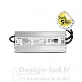 Alimentation pour LED 250W - 12V DC - IP67 - GARANTIE 5 ANS, miidex, 100477
