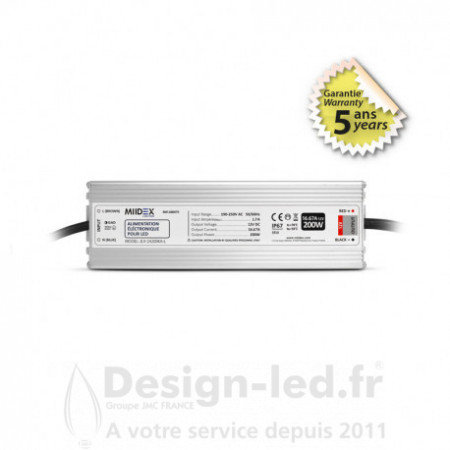 Alimentation pour LED 200W - 12V DC - IP67 - GARANTIE 5 ANS, miidex, 100475 Miidex Lighting 97,50 € Alimentation LED 12v