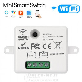 https://design-led.fr/ Smart switch sans fil, wi-fi, RF pour télécommande et application Tuya 23,70 € 23,70 € A2592