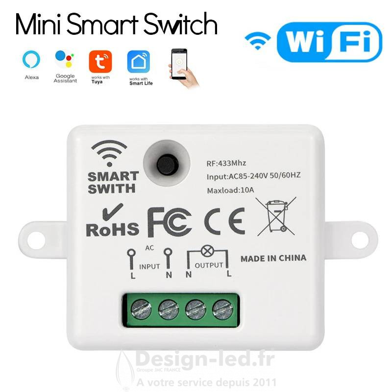 https://design-led.fr/ Smart switch sans fil, wi-fi, RF pour télécommande et application Tuya 23,70 € 23,70 € A2592