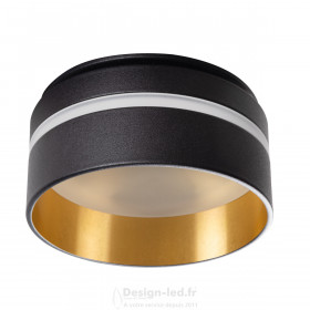 Support plafond GOVIK Ø80 mm noir - or