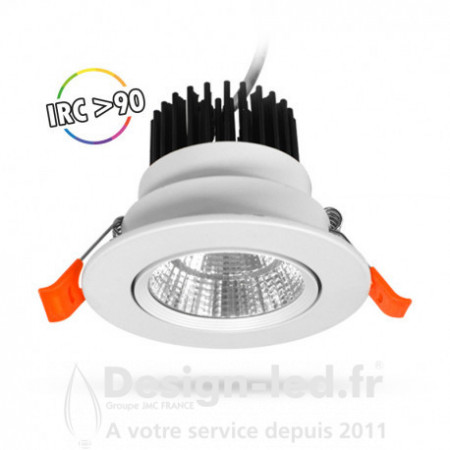 Spot LED Orientable 7W 3000K IRC90 IP 40/20, miidex24, 100399 Miidex Lighting 17,70 € Spot LED intégré