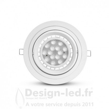 Spot LED encastrable RF-2 ultra plat 30 mm rond blanc et