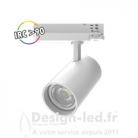 Spot LED sur Rail Blanc 35W 4000K 3850 LM IRC90 rail 3 allumages, miidex 100227 89,20 €