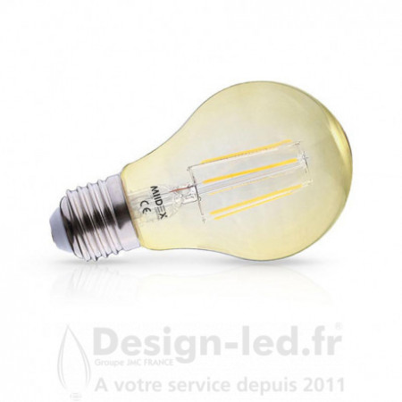 Ampoule LED E27 Filament 8W 2700K Golden Dimmable, miidex24, .100003 Miidex Lighting 6,80 € Ampoule LED E27