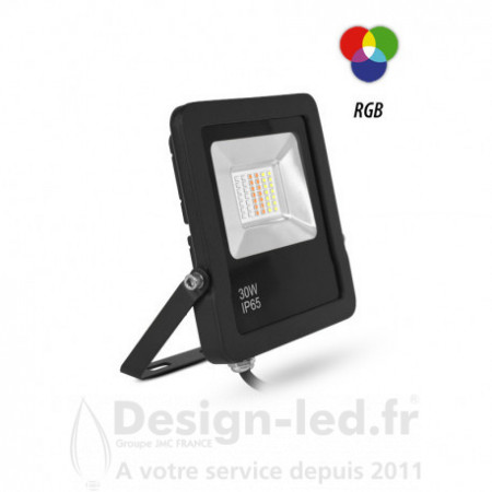 Projecteur Extérieur LED Noir 30W RGB IP65, miidex24, 100185 Miidex Lighting 84,60 € Projecteur led 30w