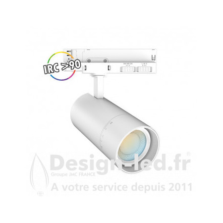 Spot LED sur Rail avec Adaptateur 3 allumages Blanc 25/30/35W CCT Angle ajustable, miidex 100395 137,50 €