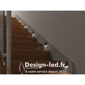 https://design-led.fr/ Luminaire LED pour marches escalier ERINUS-LED R noir 0.8W 12V 4000K 6,90 € 6,90 € 33335