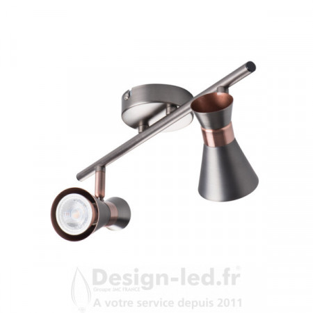 Luminaire mural et plafonnier MILENO argent / cuivre 2xGU10, kanlux 29115 Kanlux 35,60 € Luminaire plafonnier