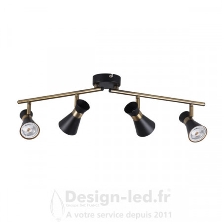 Luminaire mural et plafonnier MILENO noir / or 4xGU10, kanlux 29118 Kanlux 67,10 € Luminaire plafonnier