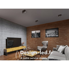 https://design-led.fr/ Luminaire mural ou plafonnier LAURIN 2xGU10 Noir 37,20 € 37,20 €