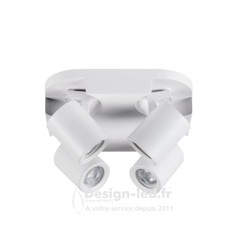 https://design-led.fr/ Luminaire mural ou plafonnier LAURIN 4xGU10 Blanc 67,20 € 67,20 € 29128