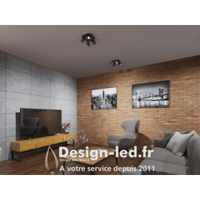 https://design-led.fr/ Luminaire mural ou plafonnier LAURIN 4xGU10 Noir 67,20 € 67,20 € 29129
