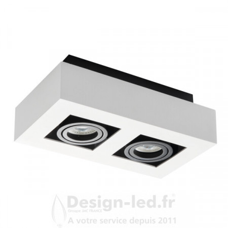 Plafonnier pour éclairage d’accentuation STOBI Blanc 2xGU10, kanlux 26833 Kanlux 70,70 € Support plafond GU10 - GU5.3 - G4