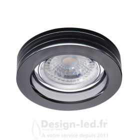 Support plafond MORTA-B verre noir Ø90 mm