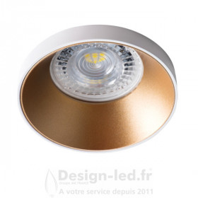 Support plafond SIMEN blanc / or Ø75 mm