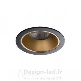 Support plafond GLOZO Ø89 mm or - noir
