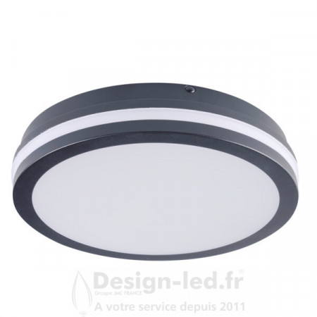 Plafonnier BENO LED Ø260 24w détecteur 4000k IP54 graphite, kanlux 33345 59,40 €