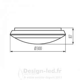 https://design-led.fr/ Plafonnier LED DABA détecteur Ø300 25W 4000K blanc 67,20 € 67,20 € 19066