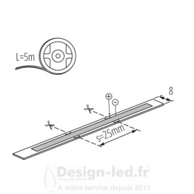 https://design-led.fr/ Ruban LED LED STRIP COB 12V 8wm / 5m 40W 3000k IP20 21,80 € 21,80 € 33364