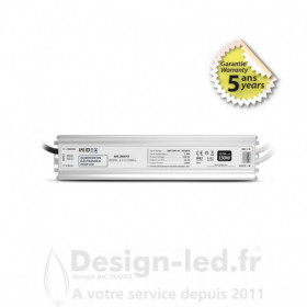 Alimentation LED 150W 12V DC 12.5A IP67, miidex 100473