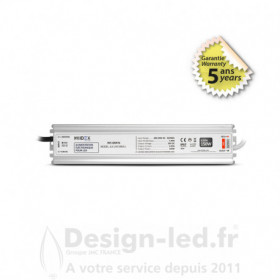 Alimentation LED 150W 24V DC 6.25A IP67 - GARANTIE 5 ANS, miidex 100474