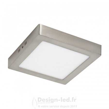 Plafonnier Led Carré Série Slim Nickel 20W Cct, LM5544 25,20 €