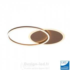 Plafonnier Led Rings 37w CCT Ocre dimmable par télécommande
