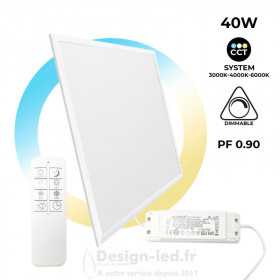 Panneau Led cct dimmable avec télécommande 595 x 595 40W