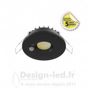 Spot LED CCT BBC 6W 2700/3000/4000K Gradable noir & Détecteur - Garantie 5 ans