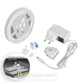 Kit de Ruban Led 12V Dc Smd2835 Bed Lighting Ip20, 1,20 Mètres détecteur