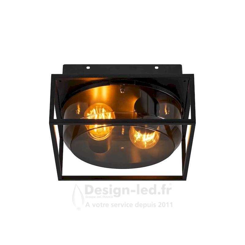 https://design-led.fr/ Griffin Plafonnier Smoked Noir 2xE27 IP44 79,00 € 79,00 € 2218126047