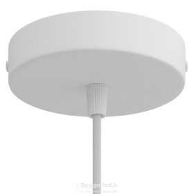Kit rosace métallique cylindrique à 1 trous Ø 120 BLANC