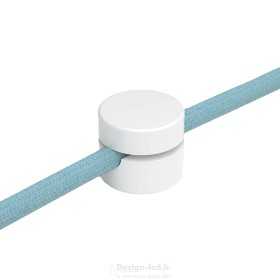 Fixation murale passe-câble pour câble 2x0.75 et 3x0.75 - 2 pièces blanc