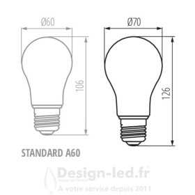 https://design-led.fr/ Ampoule LED XLED A70 E27 Bulb Filament 18W 4000k 8,50 € 8,50 €