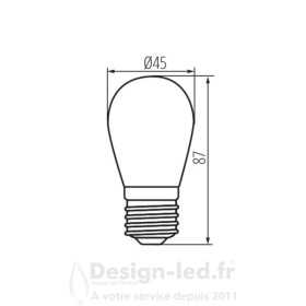 https://design-led.fr/ Ampoule LED XLED ST45 E27 Filament 0.5W 2700k 2,00 € 2,00 € 26045