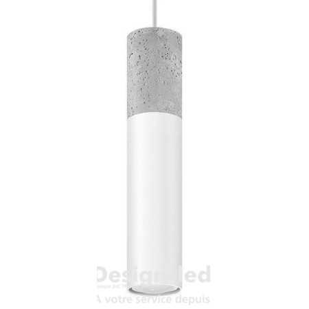 Lampe pendante BORGIO 1 béton blanc 1xGU10, sollux SL.0647 SOLLUX 57,50 € Luminaire suspendu