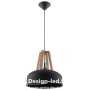 Lampe pendante CASCO noir/bois naturel E27, sollux SL.0390 SOLLUX 88,60 € Luminaire suspendu