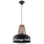 Lampe pendante CASCO noir/bois naturel E27, sollux SL.0390 88,60 €