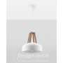 Lampe pendante CASCO blanc/bois naturel E27, sollux SL.0388 88,60 €