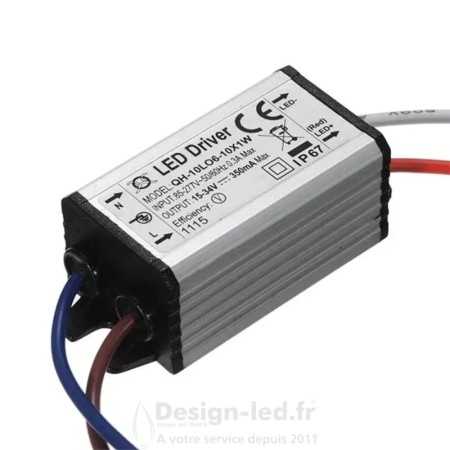 Driver LED IP67 10W (10X1W) 350mA 15-34V DC, dla A2601 Design-LED 15,10 € Drivers LED