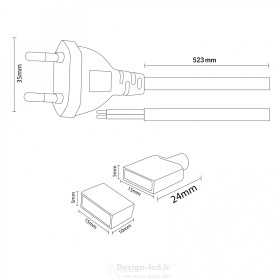https://design-led.fr/ Câble Adaptateur de Ruban Led 220 Vac Ruzok / Brescia 5,70 € 5,70 € LM2359A