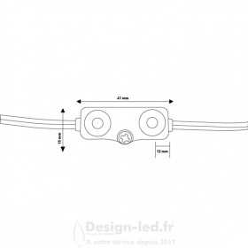 https://design-led.fr/ Chaîne de 20 Modules de 2 Leds Smd Samsung 12V Dc 1W 6000k 16,50 € 16,50 € LM7165