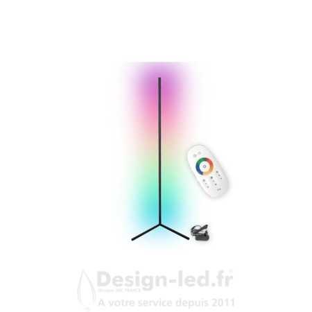 Lampadaire LED RGB 20W 140cm noir dimmable par télécommande, LVT 0193 82,40 €